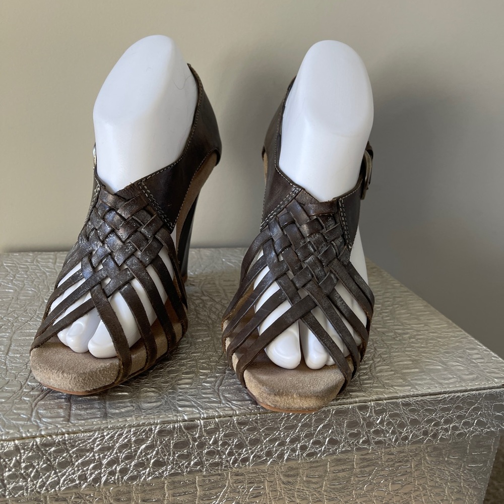 Navy Sam Edelman Sahara Wedge Sandal, EUC Size 7.5